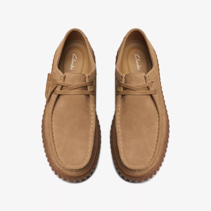 Clarks Mens Torhill Lo Dark Sand Suede image number 2